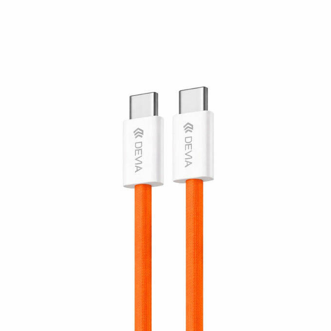 Καλώδιο USB-C / USB-C Smart, PD 60W, 1m, πορτοκαλί, Devia