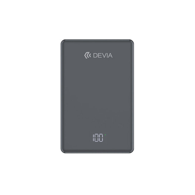 PowerBank MagSafe Extreme Speed Mini με οθόνη, PD 20W, 10000mAh, Space Grey, Devia