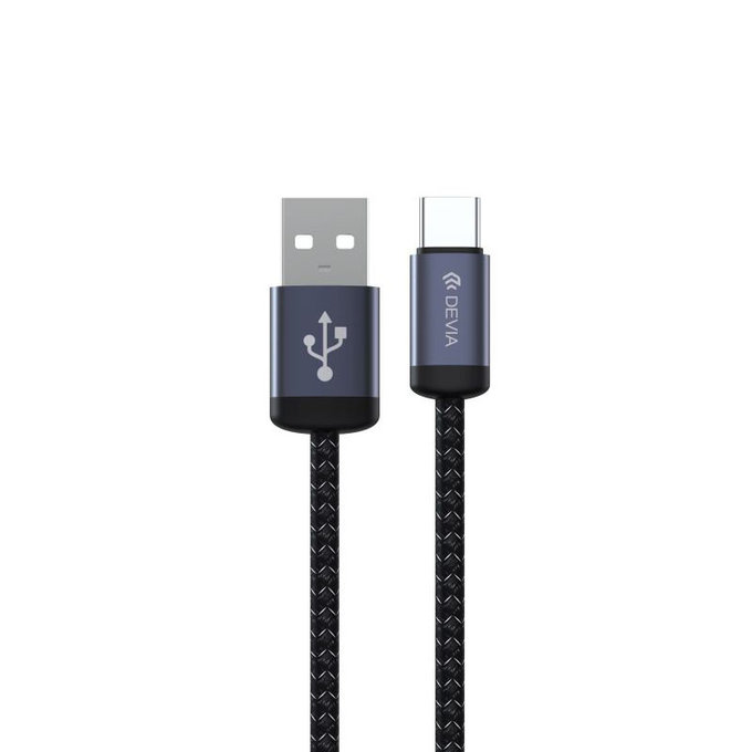 Καλώδιο USB / USB-C Gracious, 2.1A, 2m, μαύρο, Devia