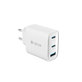 Φορτιστής Extreme Speed, 2x USB-C + USB-A, PD 65W, λευκός, Devia