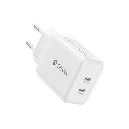 Φορτιστής Ultra7, 2x USB-C, PD 45W, λευκός, Devia