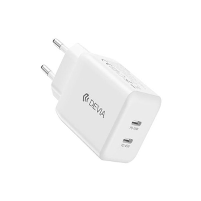 Φορτιστής Ultra7, 2x USB-C, PD 45W, λευκός, Devia
