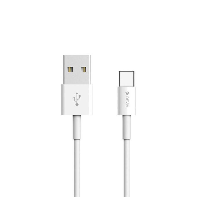 Καλώδιο USB / USB-C Smart, 2.1A, 1m, λευκό, Devia