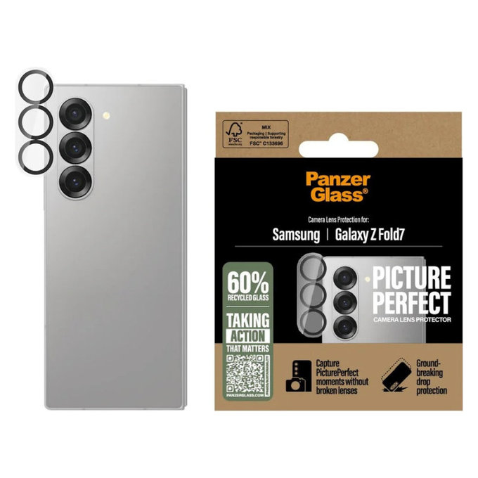 Προστατευτικό φακού κάμερας PicturePerfect για Samsung Z Fold7, Μαύρο, PanzerGlass