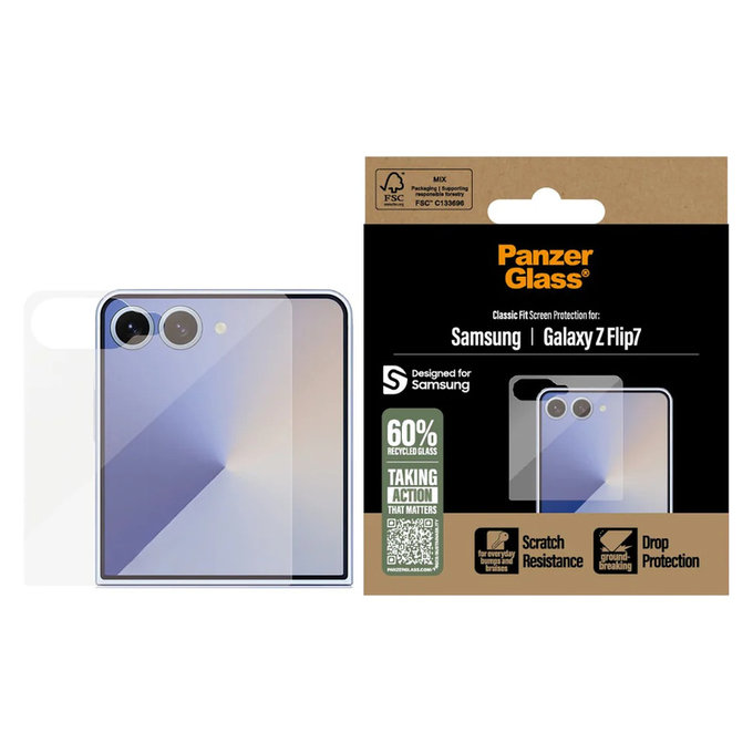 Σκληρυμένο γυαλί Classic Fit για Samsung Galaxy Z Flip7, Διάφανο, PanzerGlass