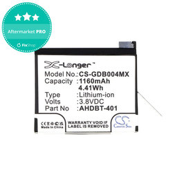 Μπαταρία για GoPro Hero 4, 1160mAh, Li-Ion, 3.8V, AHDBT-401, HQ