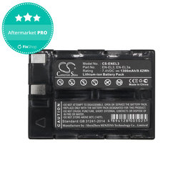 Μπαταρία για Nikon D100, D50, D70, D70s, 1300mAh, Li-Ion, 7.4V, EN-EL3, HQ