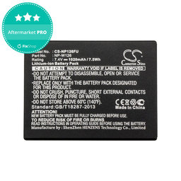 Μπαταρία για Fujifilm FinePix, 1020mAh, Li-Ion, 7.4V, NP-W126, NP-W126S, HQ