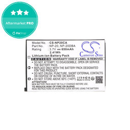 Μπαταρία για Casio Exilim Card Ex-S880, 650mAh, Li-Ion, 3.7V, NP-20, HQ