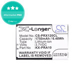 Μπαταρία για Panasonic KX-PRX110, 120, 150, 1750mAh, Li-Ion, 3.7V, KX-PRA10, HQ