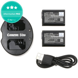 2 baterie z ładowarką doSony NEX-5, Alpha 7, NEX-7, 1030mAh, Li-Ion, 7.4V, NP-FW50, HQ