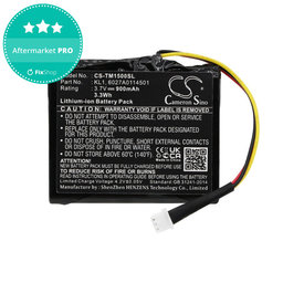 Μπαταρία για TomTom Via 1405, 900mAh, Li-Ion, 3.7V, 6027A0114501, HQ