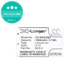 Μπαταρία για Nokia 7250i, 6610, 6585, 6560, 6200, 6220, 1000mAh, Li-Ion, 3.7V, BLD-3, HQ