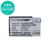 Μπαταρία για Gigabyte GSmart G1345, 1500mAh, Li-Ion, 3.7V, GLS-H03, HQ