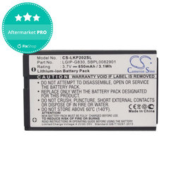 Μπαταρία για LG KG120, 850mAh, Li-Ion, 3.7V, LGIP-G830, HQ