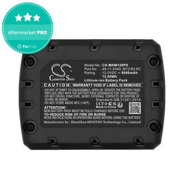 Μπαταρία για Milwaukee M12 Redlithium XC 4.0, 6000mAh, Li-Ion, 12V, M12 B3 XC, M12 B4 XC, HQ