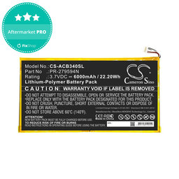 Μπαταρία για Acer Iconia One 10 B3-A40, 6000mAh, Li-Pol, 3.7V, PR-279594N, HQ