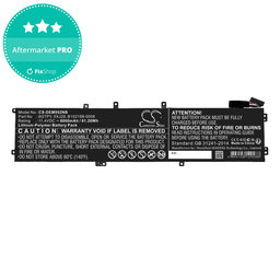 Μπαταρία για Dell XPS 15, Dell Precision 9560, 9570, 8000mAh, Li-Pol, 11.4V, 6GTPY, HQ