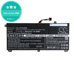Μπαταρία για Lenovo ThinkPad T550, T560, W550, 3900mAh, Li-Pol, 11.4V, 45N1743, HQ