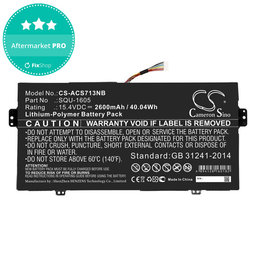 Μπαταρία για Acer SF713-51, 2600mAh, Li-Pol, 15.4V, SQU-1605, HQ