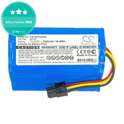 Μπαταρία για Fomt R620c, Haier T322, J300s, Liectroux DH860, TCL S15, Tomefon, 2600mAh, Li-Ion, 14.8V, GH28, HQ