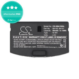 Μπαταρία για Sennheiser, 60mAh, Ni-MH, 2.4V, BA150, HQ