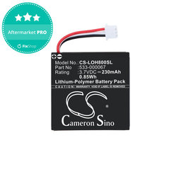 Μπαταρία για Logitech H800, 230mAh, Li-Pol, 3.7V, 533-000067, HQ