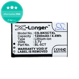 Μπαταρία για Nokia 5220, 5630, 6303, 6700, C5, 1200mAh, Li-Ion, 3.7V, BL-5CT, HQ