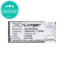 Μπαταρία για Nokia Lumia 650, 2000mAh, Li-Ion, 3.8V, BV-T3G, HQ