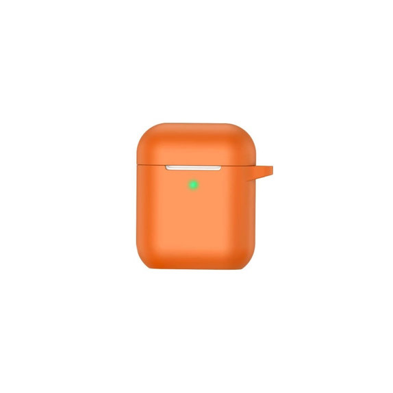 Θήκη Σιλικόνης για AirPods 1 και 2, Πορτοκαλί, Orange