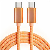 Καλώδιο USB-C / USB-C με Γρήγορη Φόρτιση, PD 60W, 1m, Πορτοκαλί, Orange