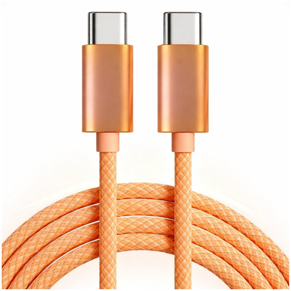Καλώδιο USB-C / USB-C με Γρήγορη Φόρτιση, PD 60W, 1m, Πορτοκαλί, Orange