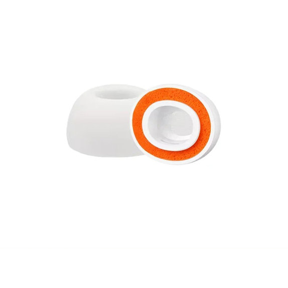 Ανταλλακτικά Σιλικόνης Ακροφύσια για AirPods Pro 3, Memory Foam, M, Λευκό, White