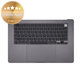 Άνω πλαίσιο πληκτρολογίου για MacBook Air 15", A3114 (2023), με πληκτρολόγιο US και μπαταρία, Space Gray, 661-34895, Genuine Apple