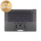 Άνω πλαίσιο πληκτρολογίου για MacBook Pro 16", A3403 (2024), με πληκτρολόγιο US και μπαταρία, Space Black, 661-42823, Genuine Apple