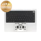Άνω πλαίσιο πληκτρολογίου για MacBook Pro 14", A3185 (2024), με πληκτρολόγιο US και μπαταρία, Silver, 661-50211, Genuine Apple