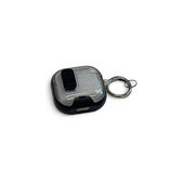Θήκη Σιλικόνης με βάση τηλεφώνου και καραμπίνερ για AirPods 4, Μαύρο, Black