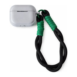 Θήκη Σιλικόνης για AirPods 3, Πορτοκαλί, γκρι με μαύρο κορδόνι