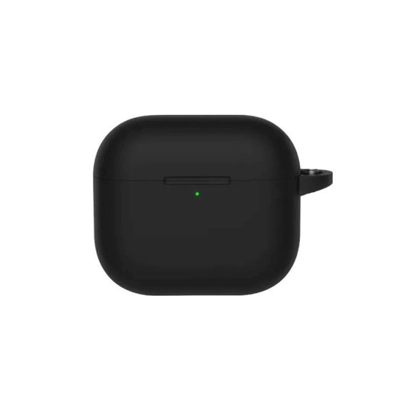 Θήκη Σιλικόνης για AirPods 4, Διαφανές, Μαύρο, Black