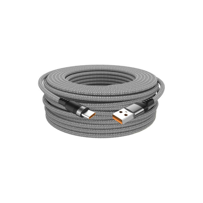 Καλώδιο USB-C / USB-C, 6A, 2m, Γκρι