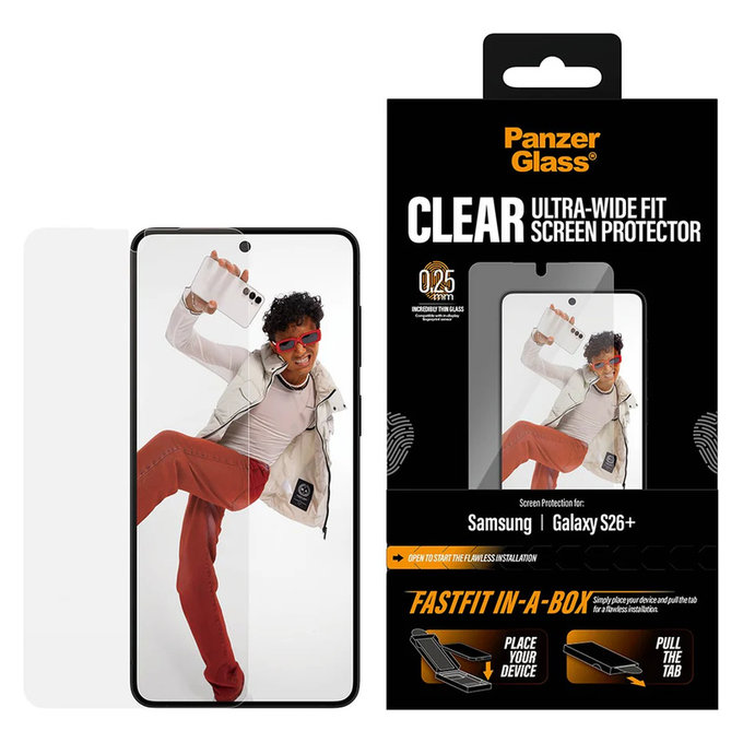 Σκληρυμένο γυαλί UWF με FASTFIT In-A-Box για Samsung Galaxy S26+, Διάφανο, PanzerGlass