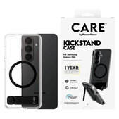 Θήκη Kickstand με μαύρο QI για Samsung Galaxy S26, Διάφανο, PanzerGlass