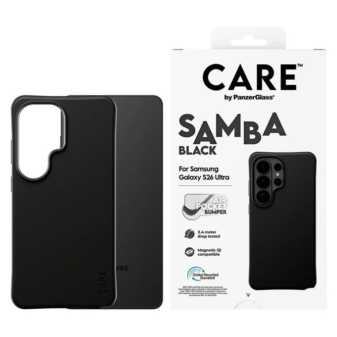 Θήκη Samba με QI για Samsung Galaxy S26 Ultra, Μαύρο, PanzerGlass