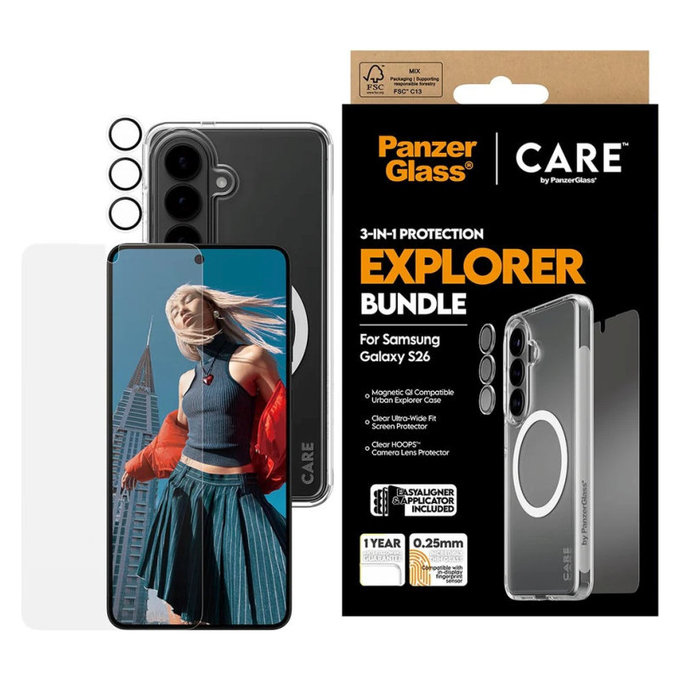Bundle 3 σε 1 Explorer για Samsung S26, PanzerGlass