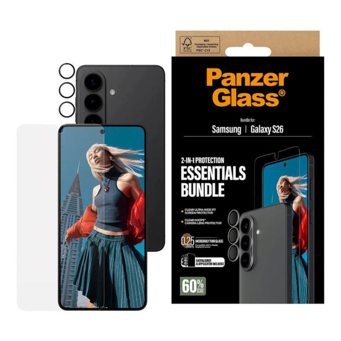 Bundle Essentials 2 σε 1 για Samsung S26, PanzerGlass