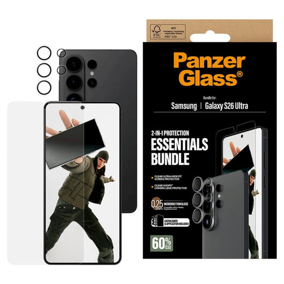 Bundle Essentials 2 σε 1 για Samsung S26 Ultra, PanzerGlass