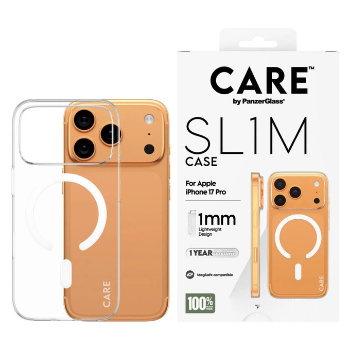 Θήκη SL1M για iPhone 17 Pro, Διαφανές, CARE