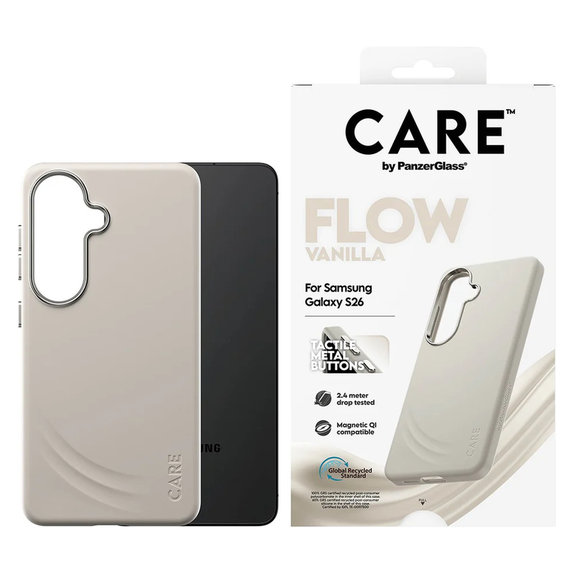 Θήκη FLOW με QI για Samsung Galaxy S26, Vanilla, PanzerGlass