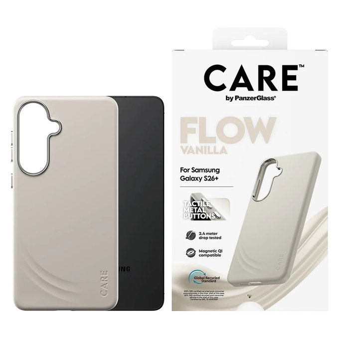 Θήκη FLOW με QI για Samsung Galaxy S26+, Vanilla, PanzerGlass