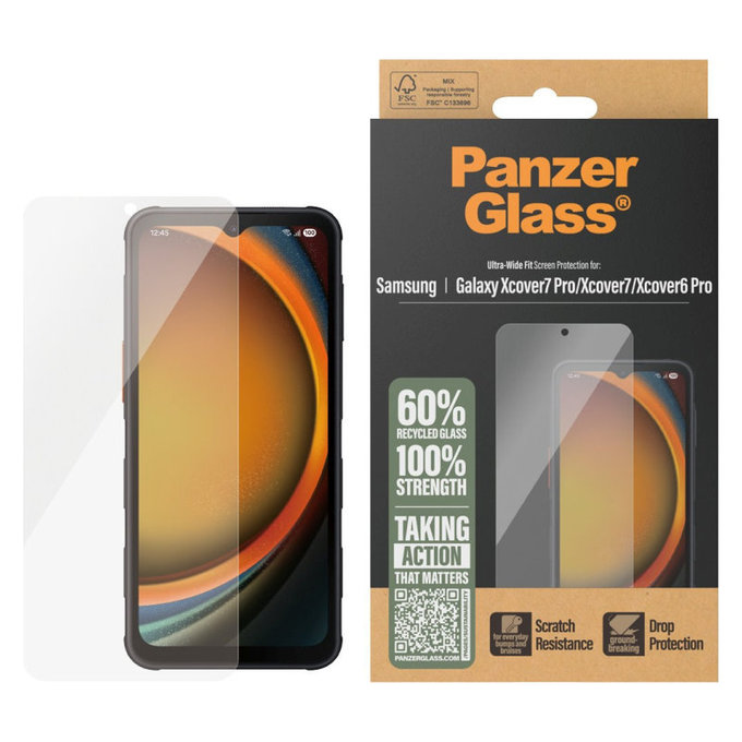 Σκληρυμένο γυαλί UWF για Samsung Galaxy Xcover7 Pro/Xcover7/Xcover6 Pro, Διάφανο, PanzerGlass